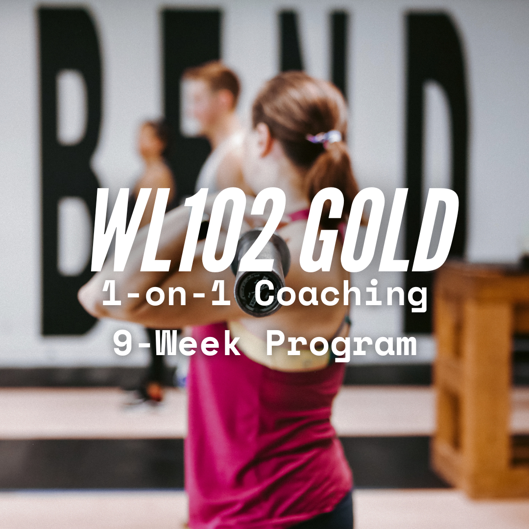Weightlifting102 Gold: 1-On-1 Coaching (9-Week Program)
